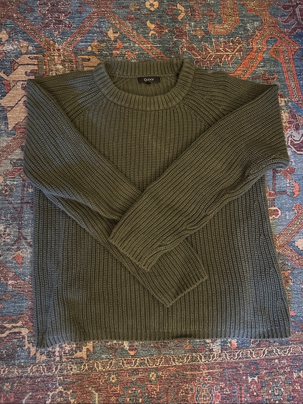 Quince 100% Organic Cotton Ribbed Crewneck Sweater